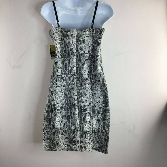 Necessary Objects Womens Mini Dress White Black M - Picture 2 of 9